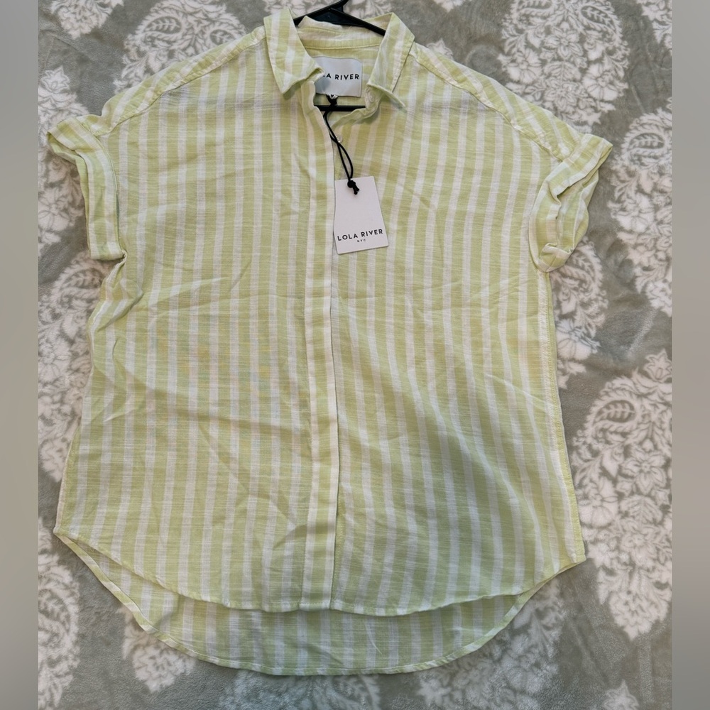 Lola River Women’s short sleeve button down shirt
